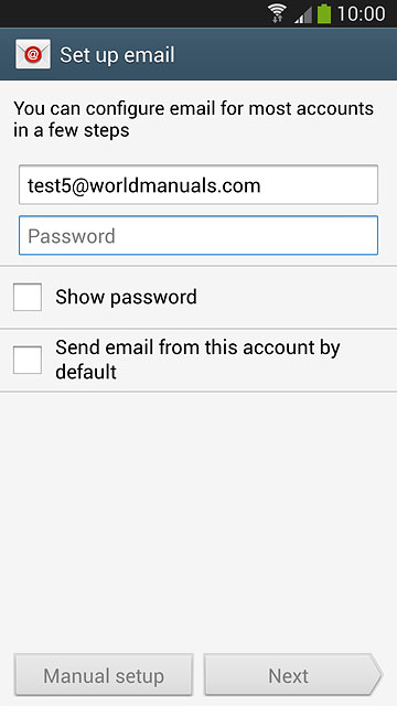 Press Password and key in your password.