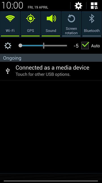 Slide your finger down the display starting from the top edge of your phone.Press the settings icon.