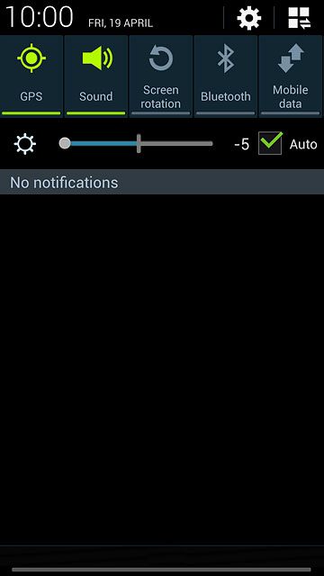 Slide your finger down the display starting from the top edge of your phone.Press Mobile data to turn the function on or off.