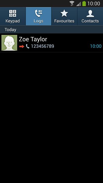 Press the required number.