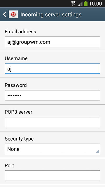 Press the field below 