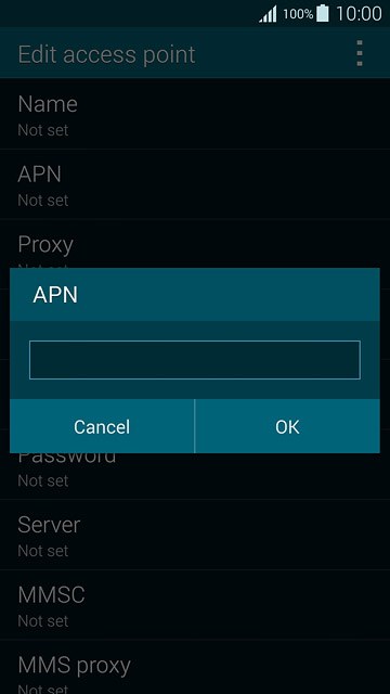 Key in live.vodafone.com and press OK.