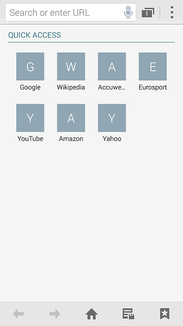 Press the address bar.