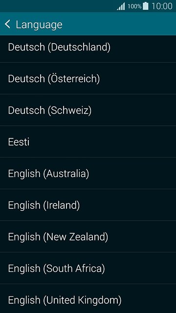 Press the required language.