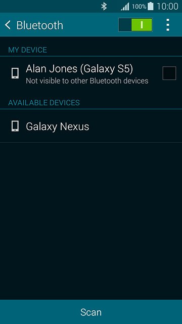 Make sure the other device is turned on and is ready to connect via Bluetooth.Your phone now searches for devices and after a moment, a list of Bluetooth devices within range is displayed.Press the required Bluetooth device.Follow the instructions on the display to pair the Bluetooth device with your phone.The new device is displayed on the list of paired devices.