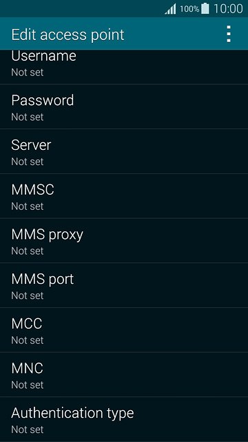 Press Authentication type.