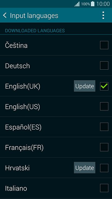 Press the required language to add it.