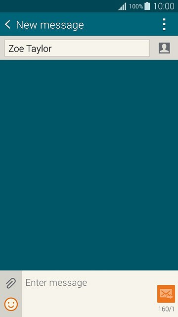 Press Enter message.Write the text for your text message.