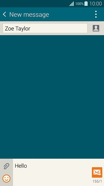 Press the send icon when you've written your text message.