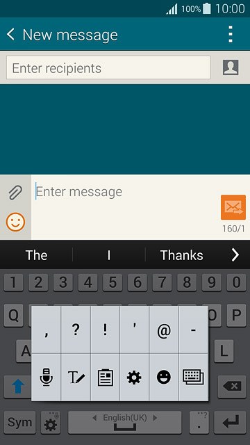 Press the settings icon.