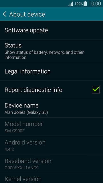 Press Software update.