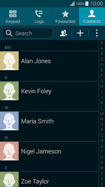 Press the menu icon.
