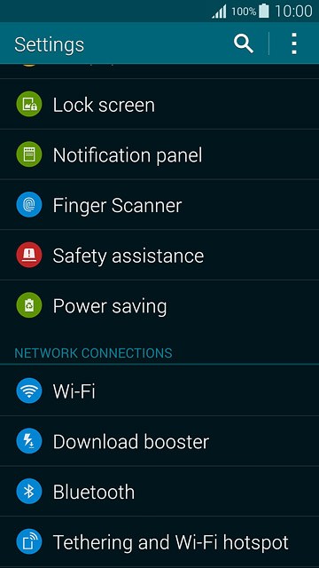 Press Tethering and Wi-Fi hotspot.