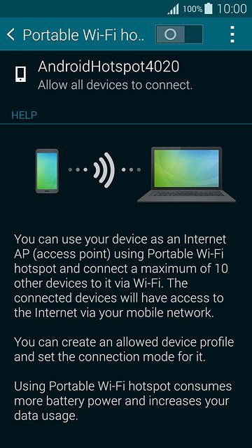 Press the menu icon.