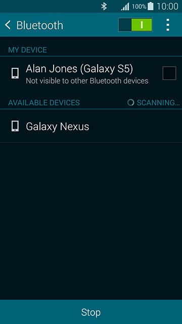 Press the indicator next to 