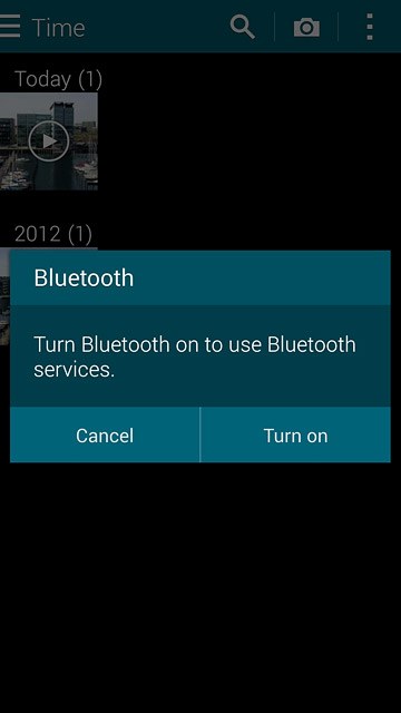 If Bluetooth is turned off:Press Turn on to turn on Bluetooth.