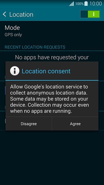 If you turn on the function:Press Agree.