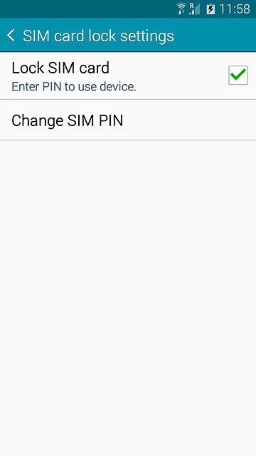 Press Lock SIM card to turn the function on or off.