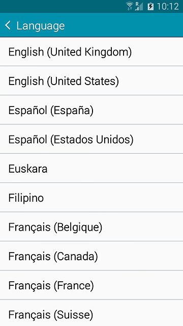 Press the required language.