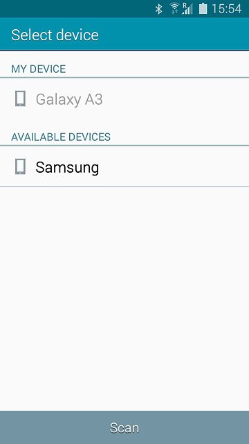 Your phone now searches for devices and after a moment, a list of Bluetooth devices within range is displayed.Press the required Bluetooth device.The file is sent.