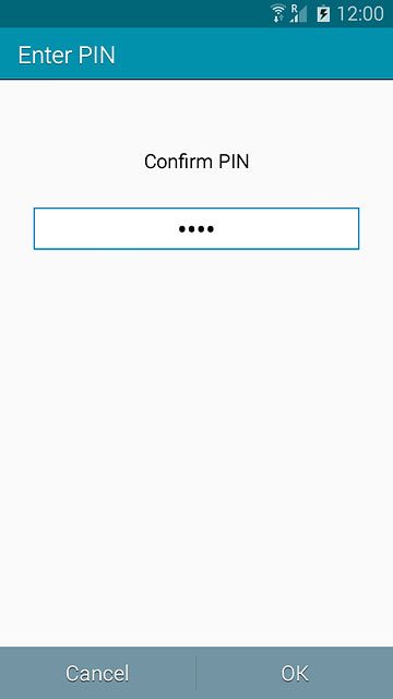 Key in the phone lock code again and press OK.
