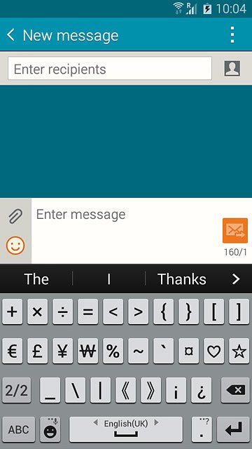 Press ABC to return to text input.