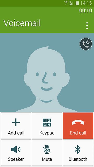 Press End call to end the call.