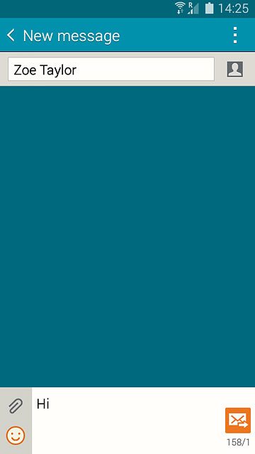 Press the attachment icon.Select one of the following options:Insert picture, go to 5a.Insert video clip, go to 5b.Insert audio file, go to 5c.