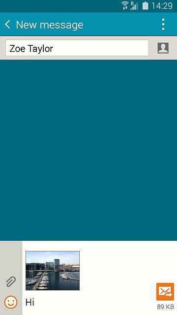 Press the send icon when you've finished your picture message.