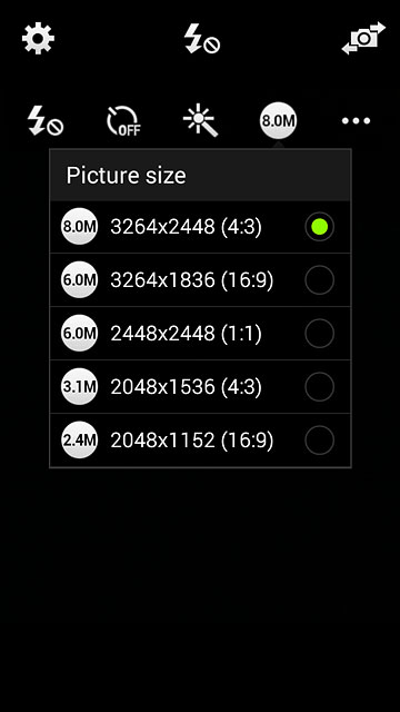Press the required resolution.