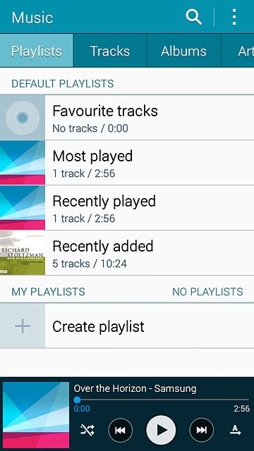 Press Create playlist.