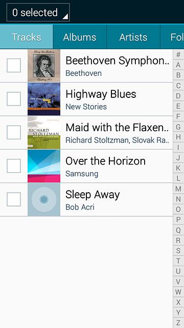 Press the required audio files to select them.
