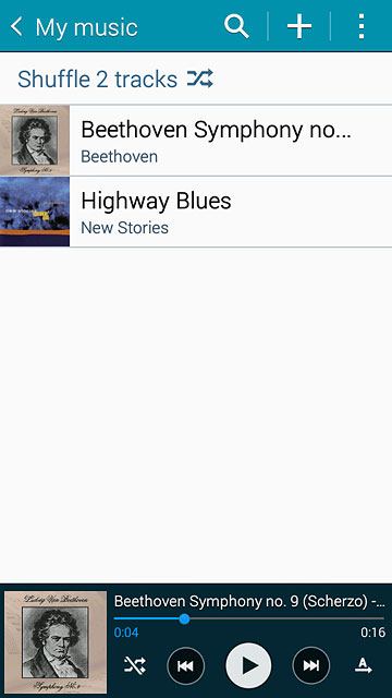 Press the required audio file.