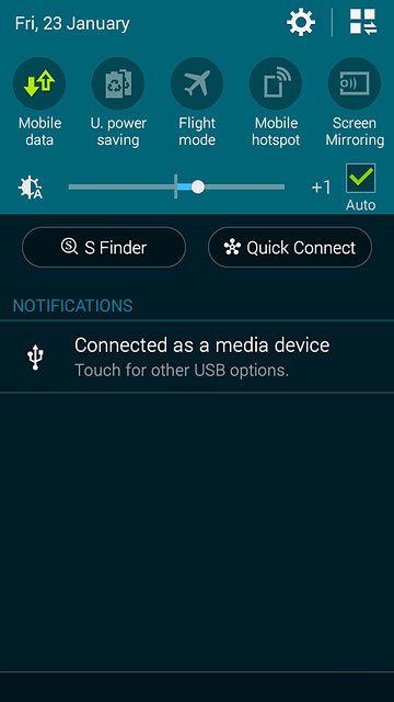 Slide your finger down the display starting from the top edge of your phone.Press Mobile data to turn the function on or off.
