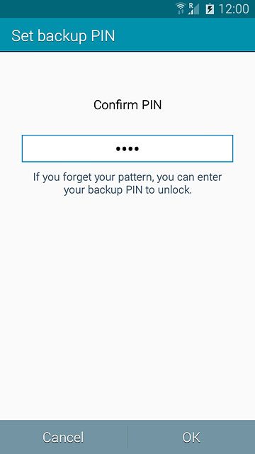 Key in the PIN again and press OK.