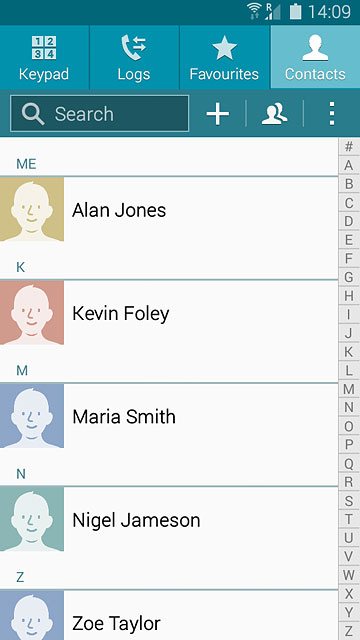 Press the menu icon.