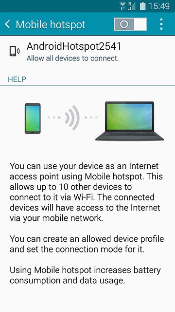 Press the menu icon.