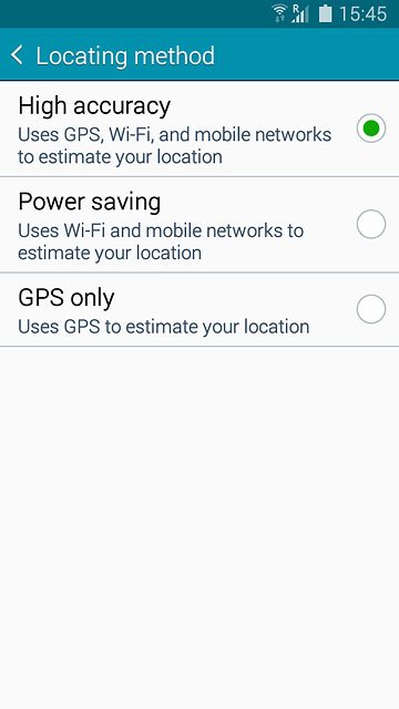 Press High accuracy.