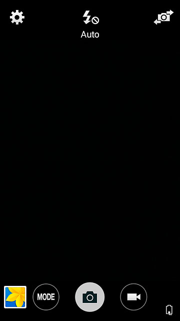 Press the flash icon repeatedly to turn the function on or off.