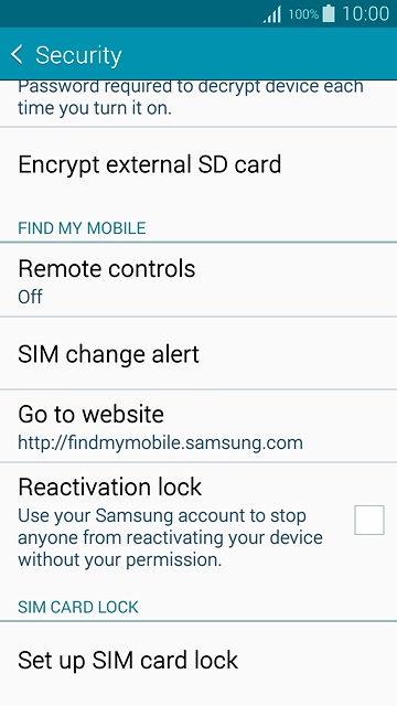 Press Set up SIM card lock.