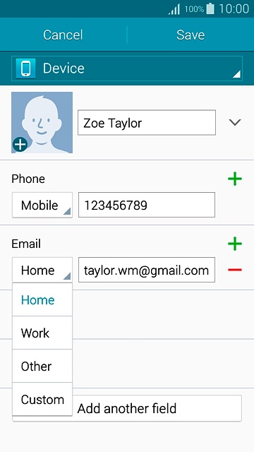 Press the required email type.