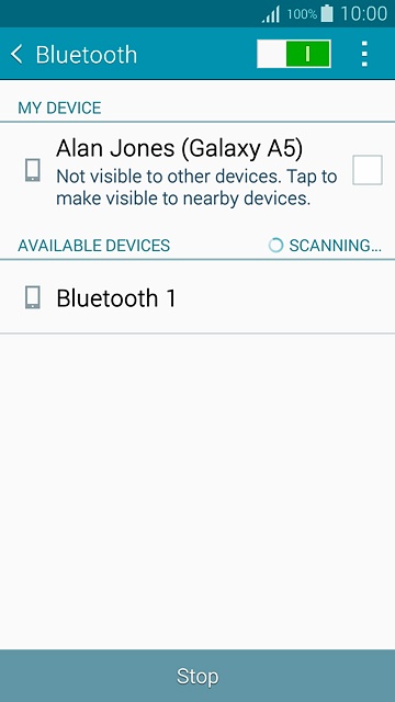 Make sure the other device is turned on and is ready to connect via Bluetooth.Your phone now searches for devices and after a moment, a list of Bluetooth devices within range is displayed.Press the required Bluetooth device.Follow the instructions on the display to pair the Bluetooth device with your phone.The new device is displayed on the list of paired devices.