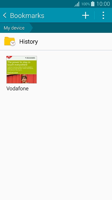 Press the required bookmark.