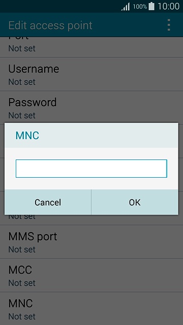 Key in 01 and press OK.