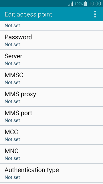 Press Authentication type.