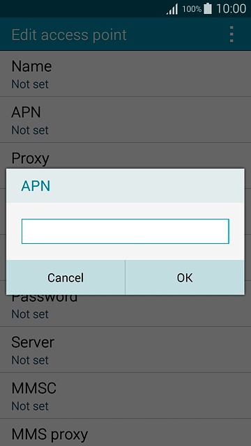 Key in mms.vodafone.net and press OK.