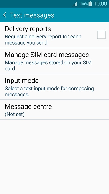 Press Message centre.