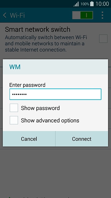 Follow the instructions on the display to select security settings, if required.Press Connect.