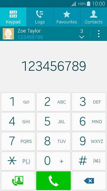 Key in the required number and press the call icon.