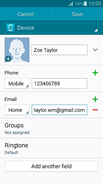 Press the drop down list next to the email address.